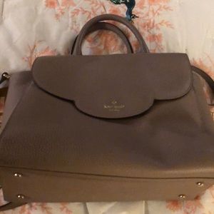 Kate Spade warm lavender gray handbag